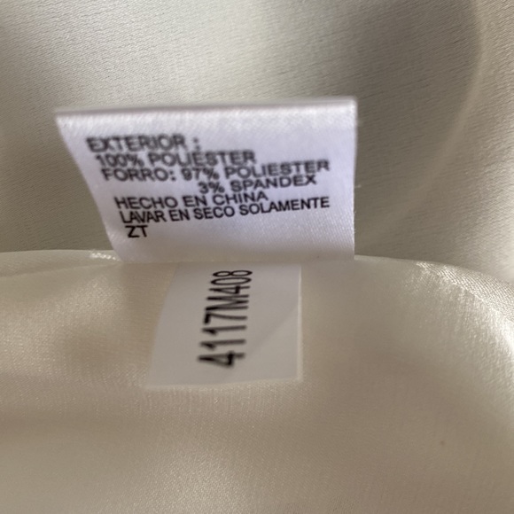 Cremieux Dress. Full Length. White/Blue Stripes. Fully lined. Large - Picture 10 of 13